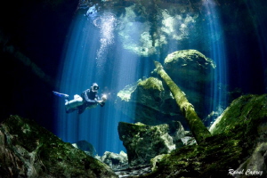 Cenote Tajma Ha atmosphere by Raoul Caprez 
